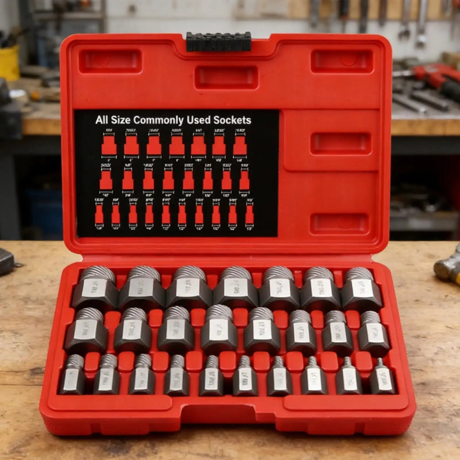Extractor Set Heavy Duty Metal Hand Tools 25-Piece Stripped Lug Nut Remover For Damaged Stripped Broken Screws Studs Nut Zpaxo