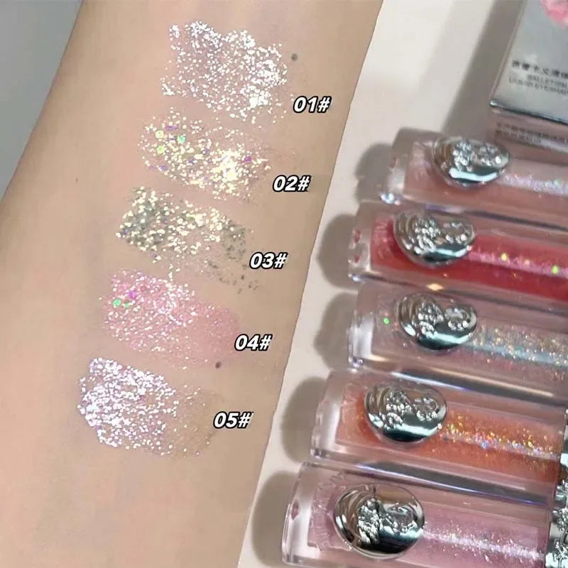 Liquid Eyeshadow Pearlescent Shimmer Long Lasting Monochrome Pearly Zpaxo
