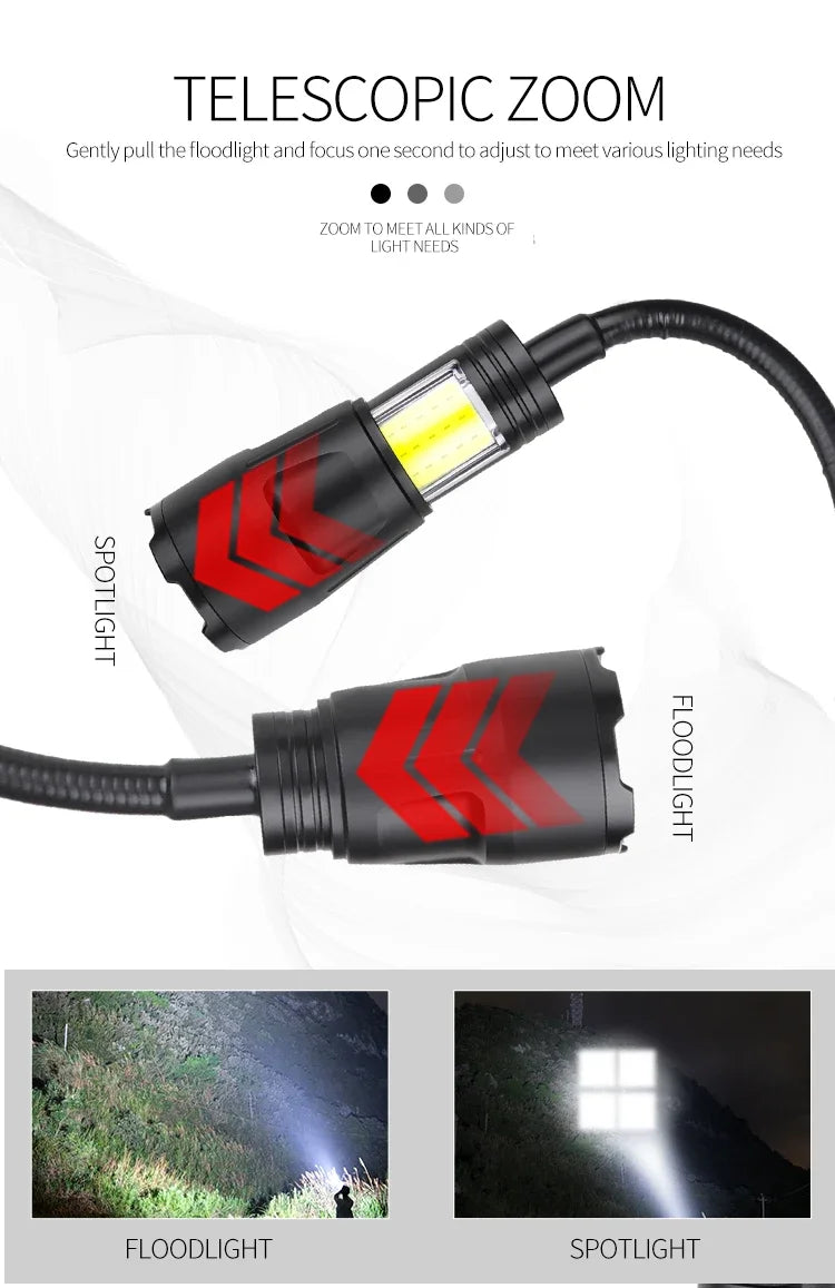 POCKETMAN XHP50 LED Flashlight – Magnetic Flexible Work Light