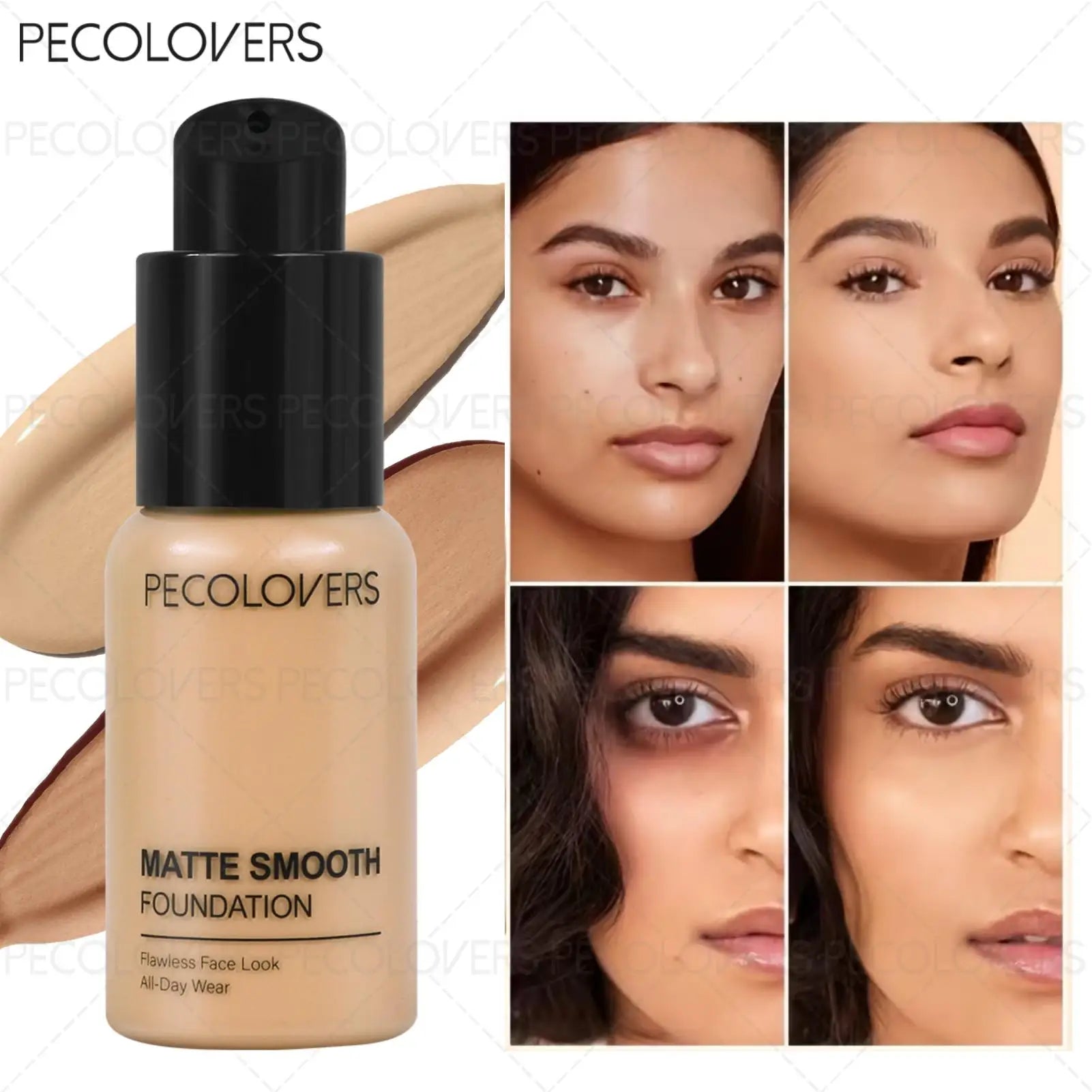 1PC High Coverage Long-Lasting Foundation, Waterproof and Sweatproof Without Flaking, Lightweight and Seamless Zpaxo
