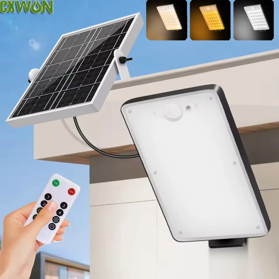 Bright Outdoor Sunights 6000mAh Large Battery Security Lamp Remote Zpaxo