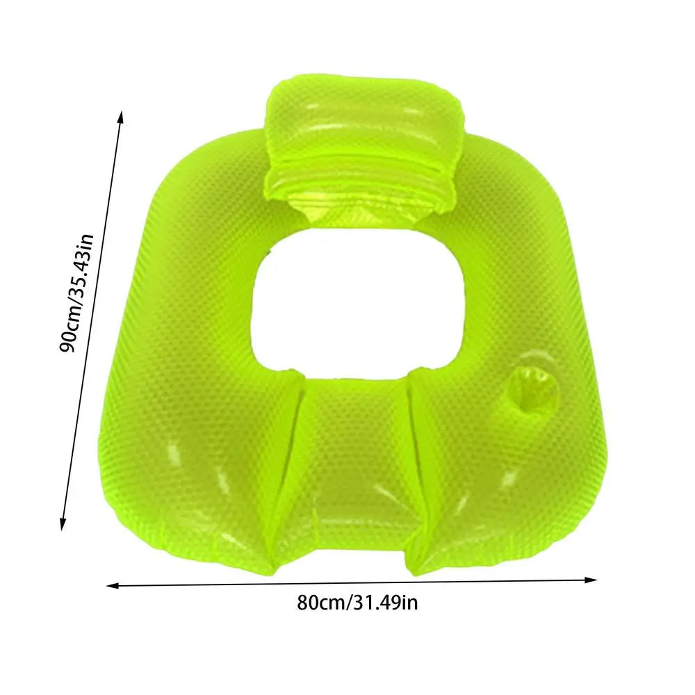 Pool Lounger Float Swimming Inflatable Relaxing Bed Backrest Weather Zpaxo green United States