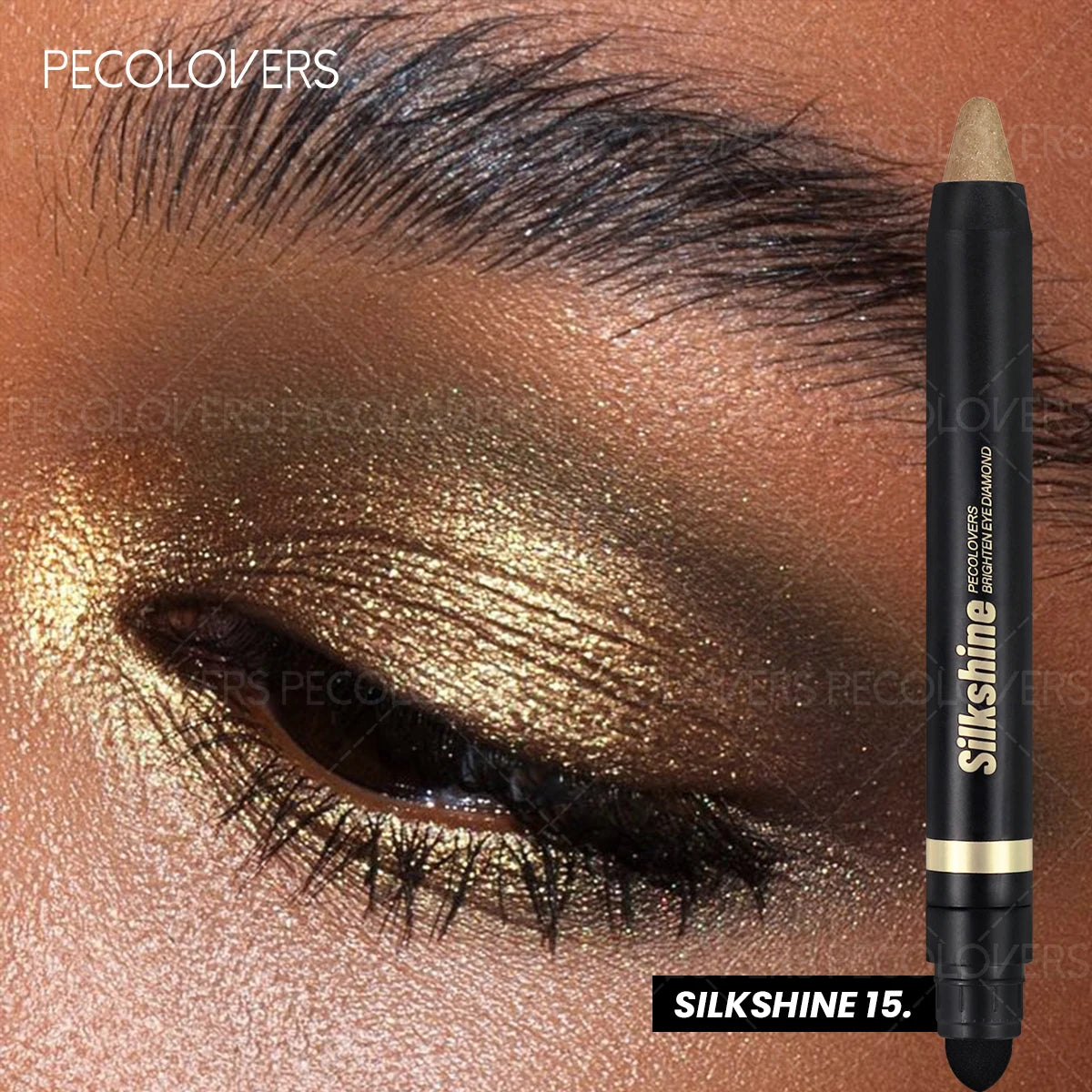 Smudge-proof Metallic Eyeshadow Stick Pearlescent Shimmer Quick Zpaxo 15