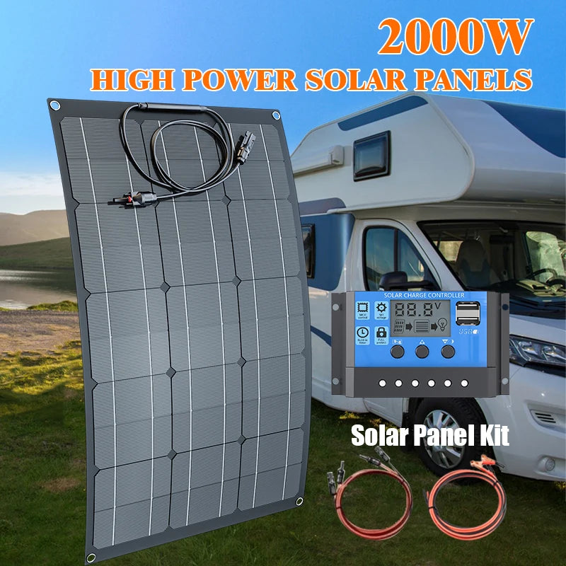 12V 2000W 500W Professional Flexible Solar Panel Heavy Duty Zpaxo