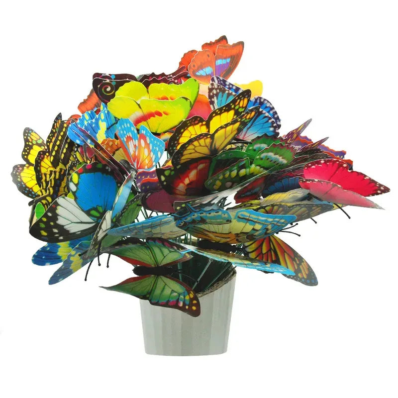 Glowing Butterfly Garden Stakes – Waterproof Lawn Yard Decor