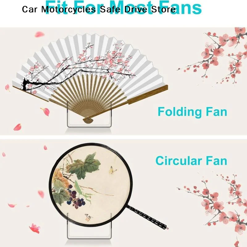Hand Fan Display Stand Bracket Clear Acrylic Holder Storage Support