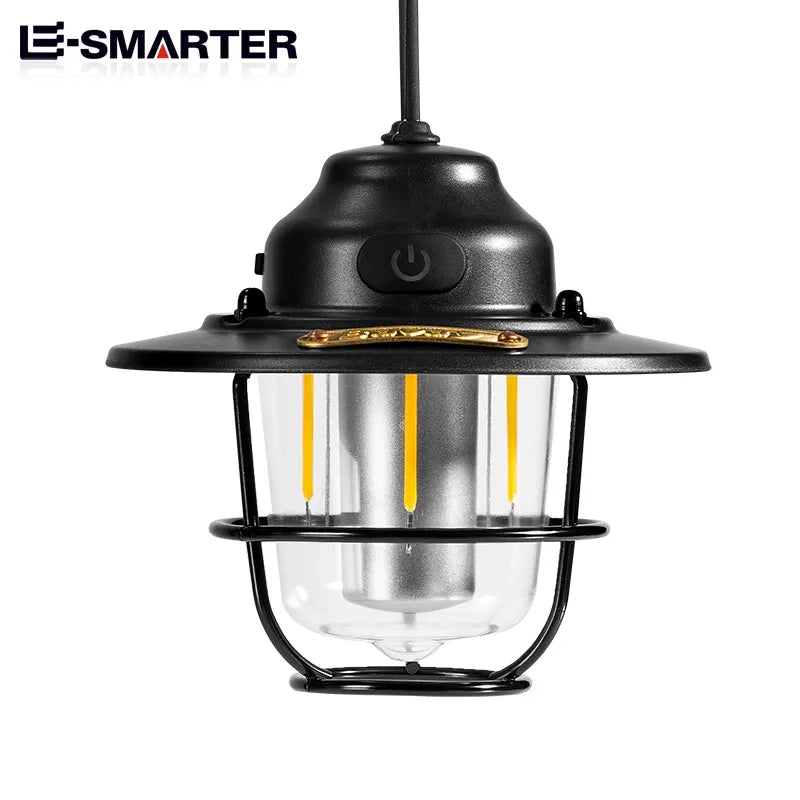 ESMARTER Retro Portable LED Camping Lantern – Multicolour