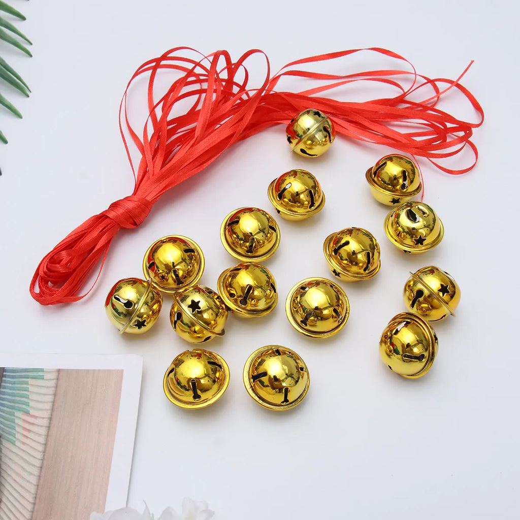 Christmas Bell Accessories Five-point Star Mini Jingle Bells Gold