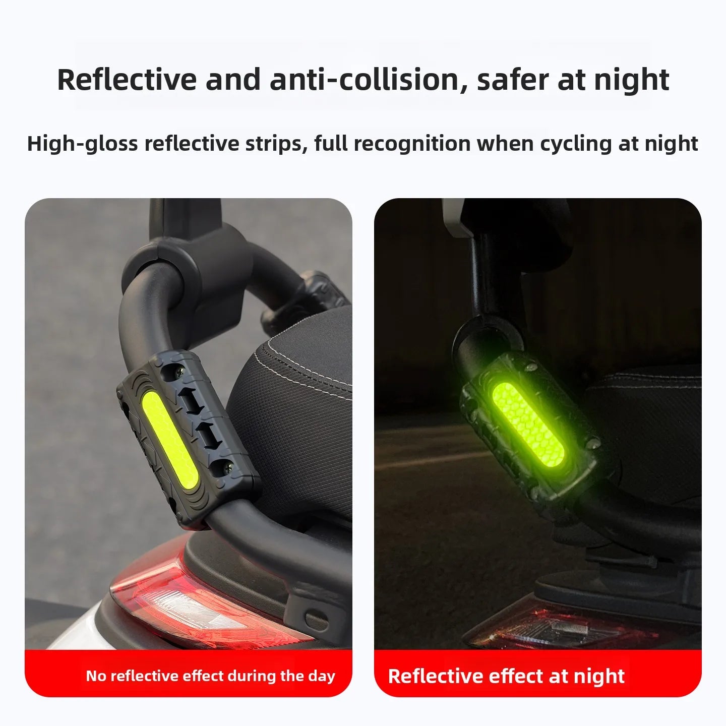 Motorcycle Crash Bar Guard with Reflective Strip | ABS Protector Crash Bar Guard Zpaxo