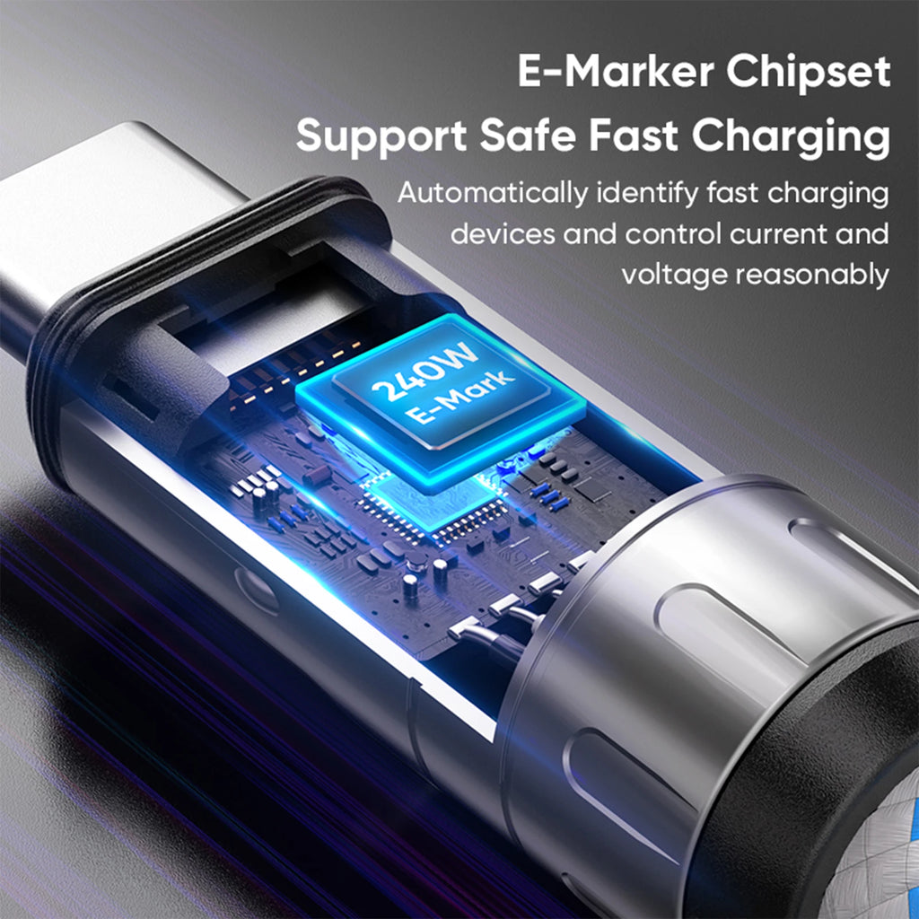 Type C Cable with Lanyard Phone Lanyard Charging Cable Type C to Type C 240W Smart Chip PD Charging Data Sync Zpaxo