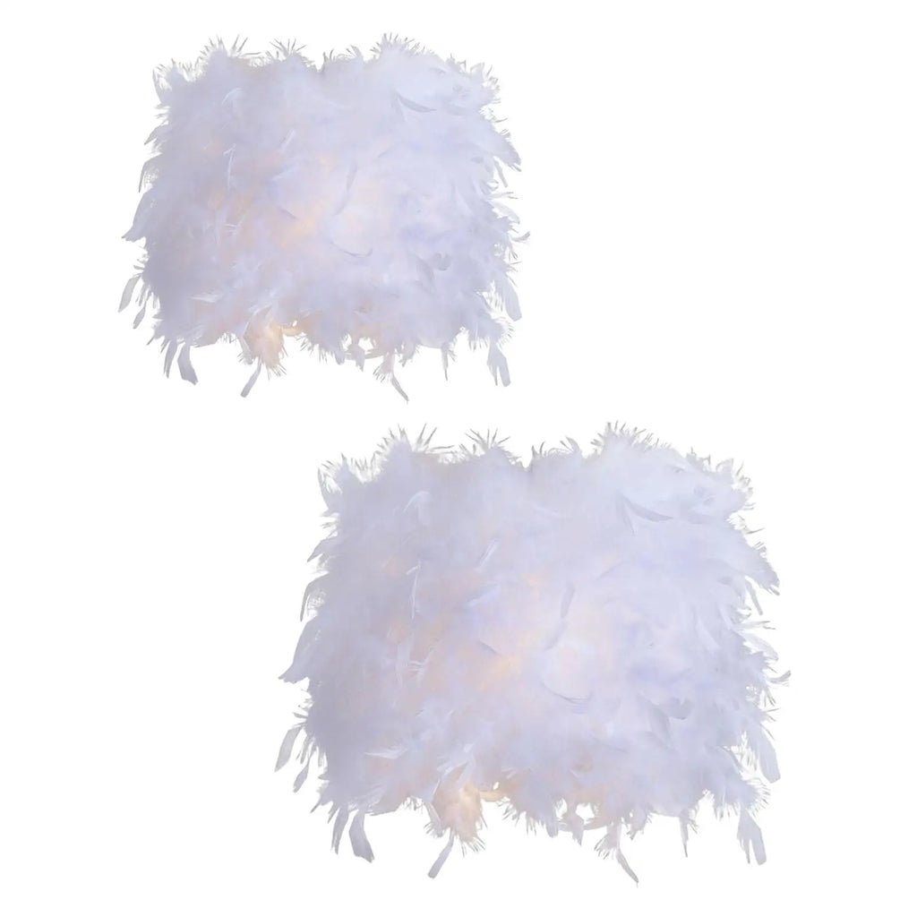 Feather Lampshade – Romantic Pendant Light Cover | Home & Events Feather Lampshade Zpaxo
