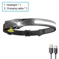 USB Rechargeable COB LED Headlamp – 500 Lumen Waterproof Torch