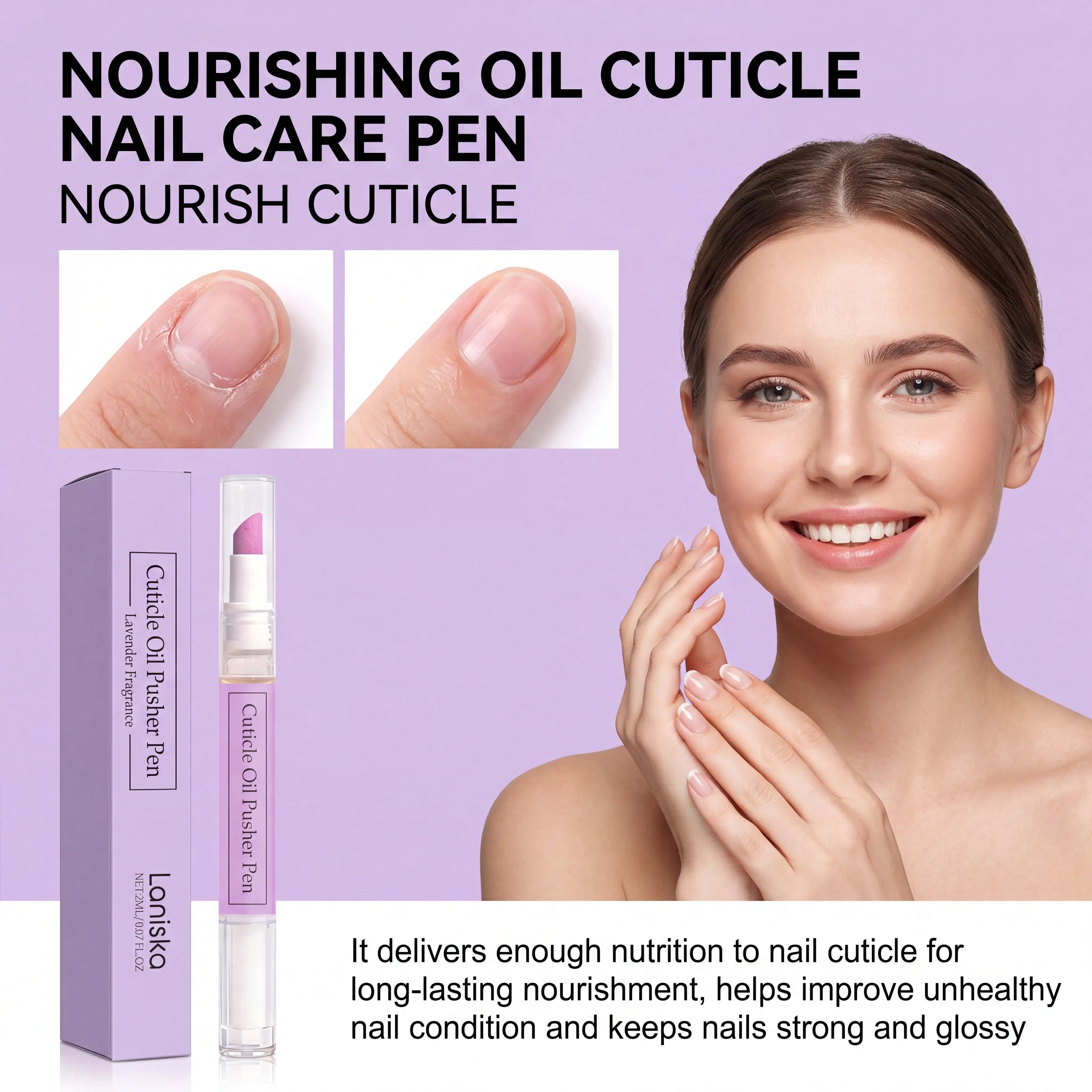 1/2/3/4/5/8/10 Pcs Oil Based Moisturizer Lavender Scented Cuticle Oil Pen Deep Hydration Lock Moisturizing Nail Care Tool 2ml Zpaxo