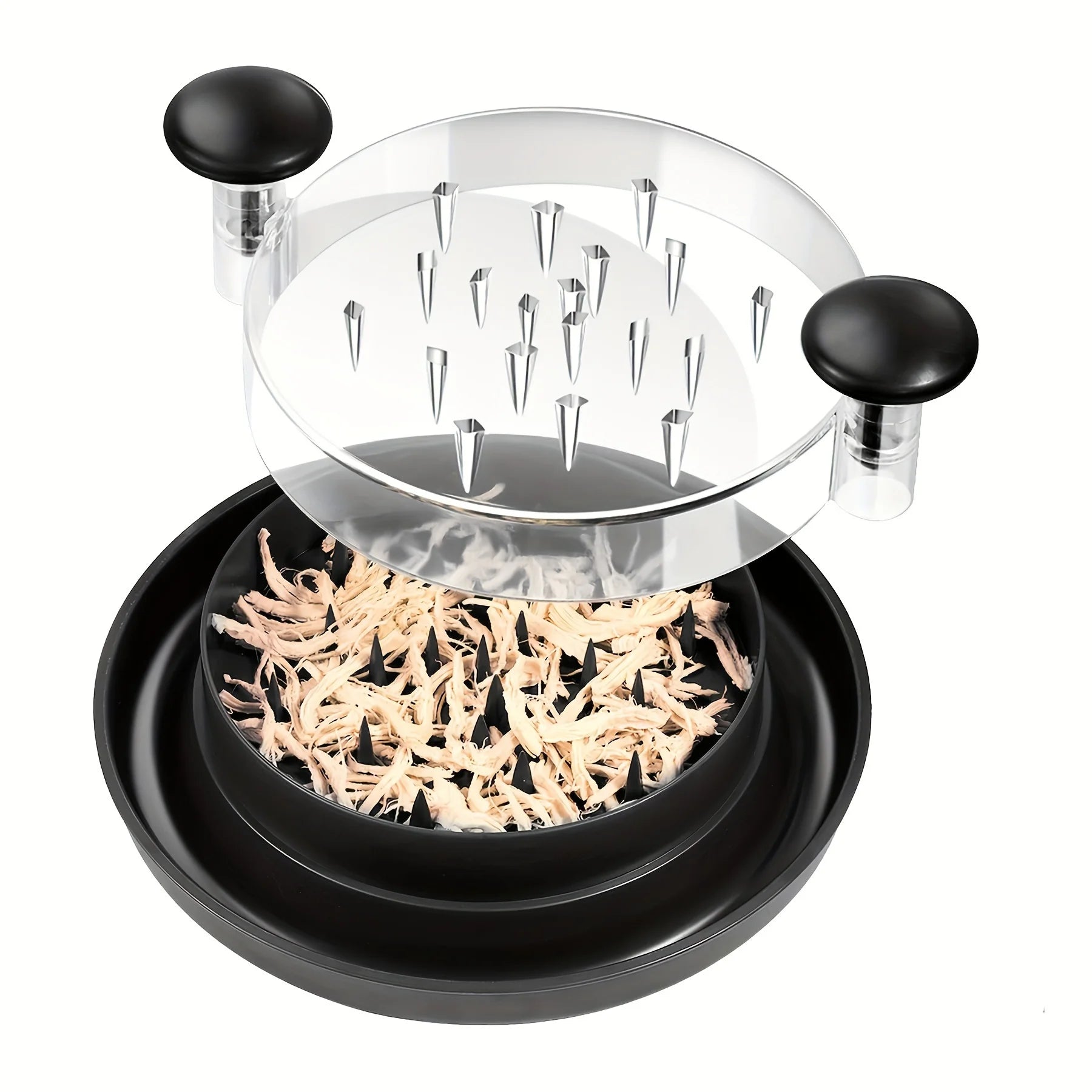 Upgraded Chicken Shredder Transparent Cover Large Anti-slip Rotating