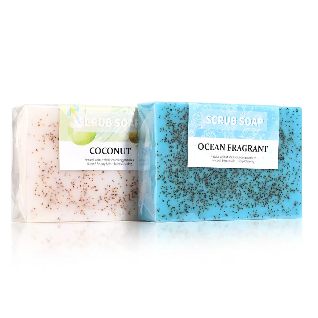M+100g Natural Handmade Sea Salt Whitening Scrub Soap for Cleaning and Polishing - Dual Use Exfoliating Agent for Face/body Zpaxo