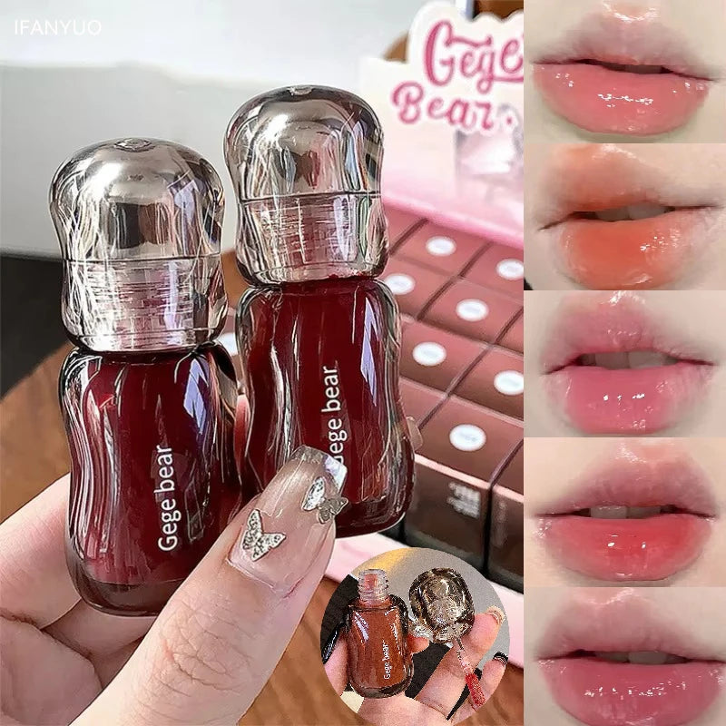 Gegebear Crystal Clear Lipgloss Hydrating Water Liquid Lipstick Light