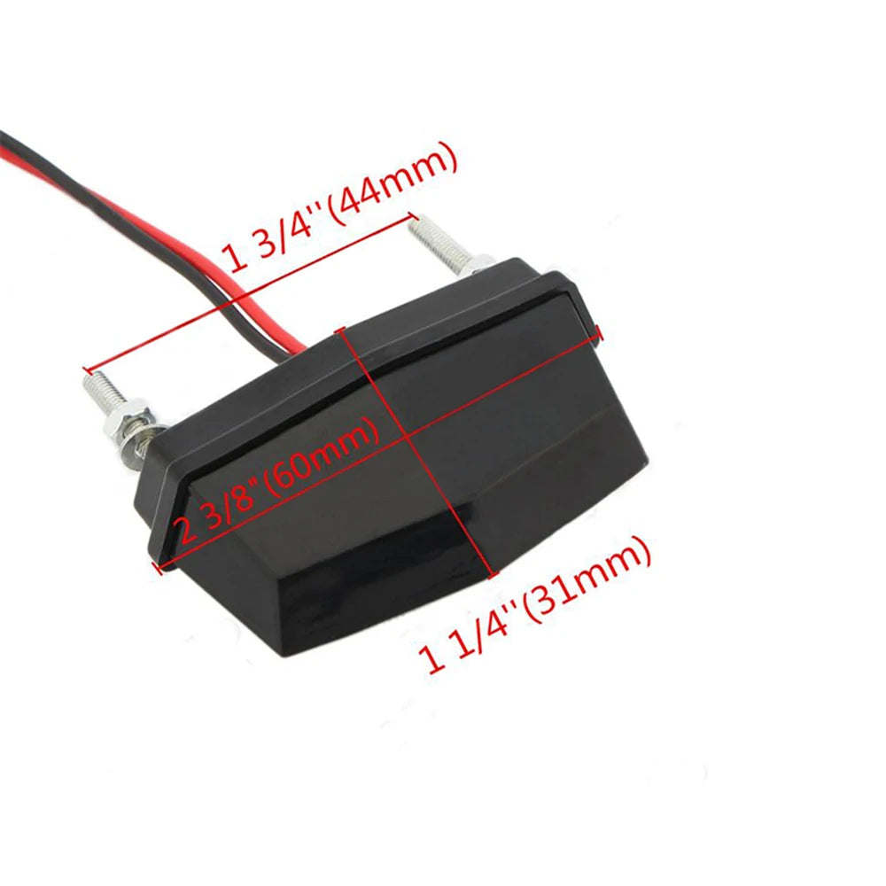 Mini Car Auto Rear Light Motorcycle LED Tail Motorbike License Plate
