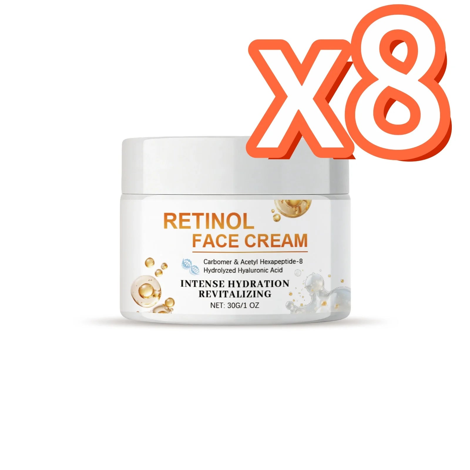 Retinol Face Cream with Hyaluronic Acid – Anti-Aging 30g Anti-Aging Face Cream Zpaxo 30g Boxed X 8PCS