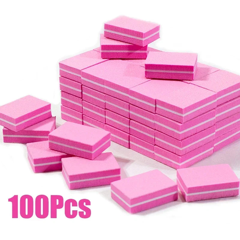 10-100psc Mini Buffing Sanding Files Block Pedicure Care Nail Art Buffer Polish Manicure Pedicure Nail File Tools Nail Charm new Zpaxo