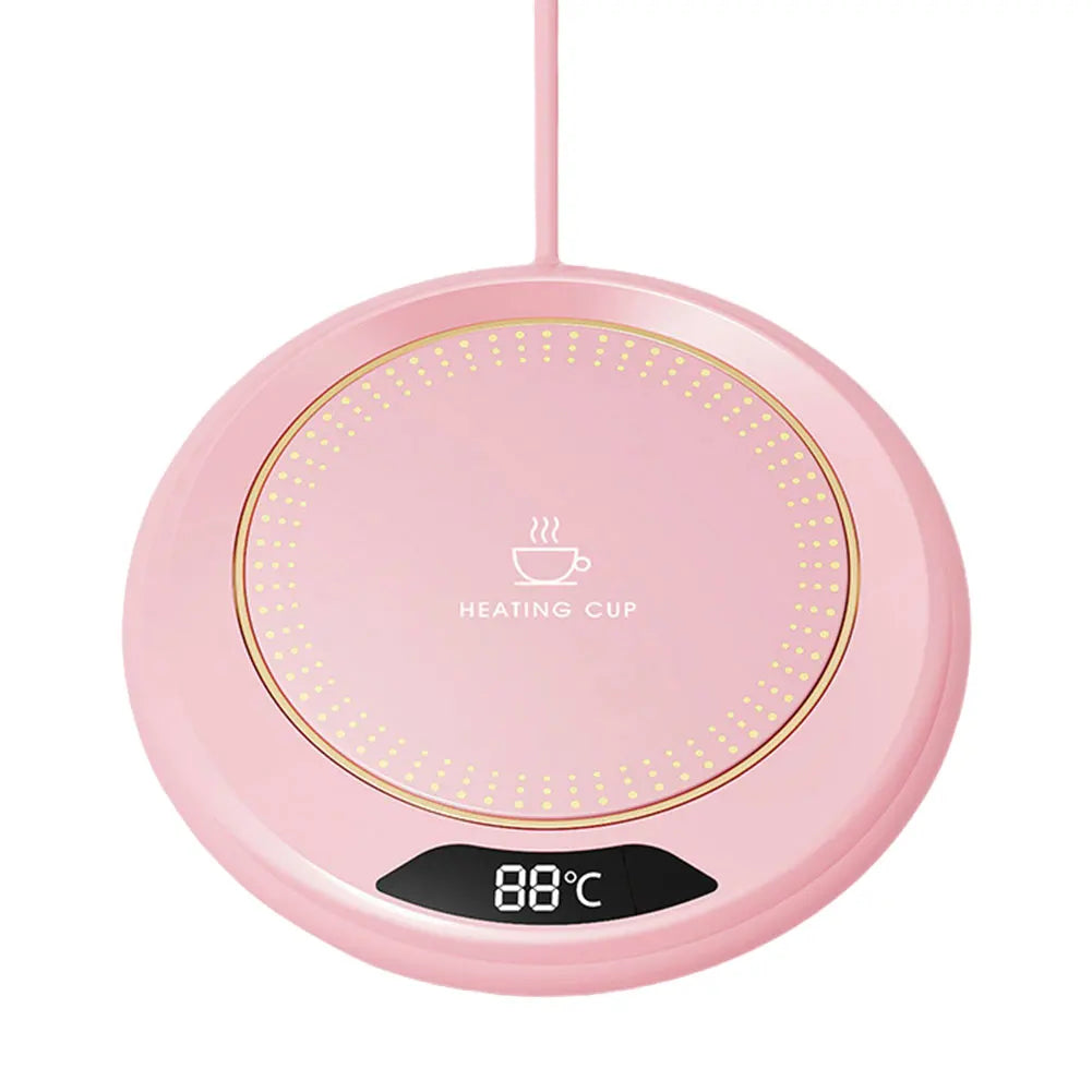 USB Electric Beverage Warmer with 3 Temperature Settings Coffee Warmer Plate Coffee Cup Warmer for Coffee Milk Tea Beverage Zpaxo Pink