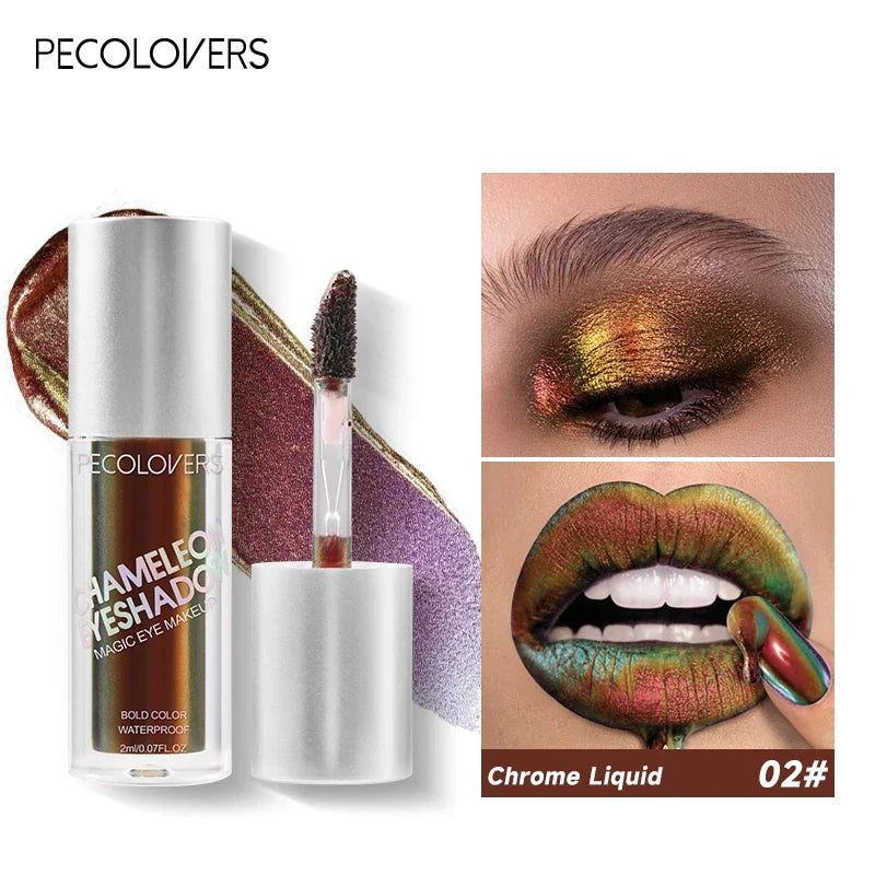 1 PC Powerful Color Chameleon Liquid Eyeshadow, Waterproof Sweatproof, Suitable for Bold and Exaggerated Makeup Zpaxo 02