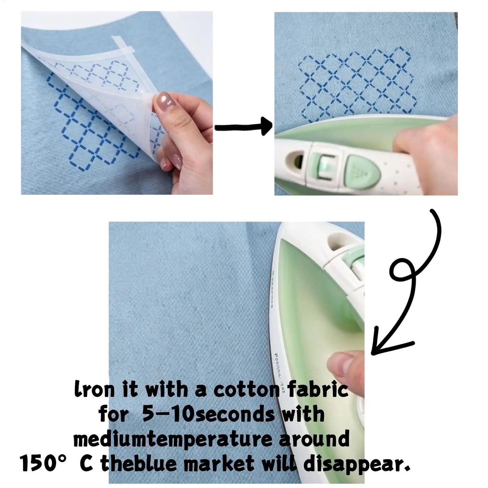 Heat Erasable Marking Cream 3 Colors Fabric Pen Template Embroidery