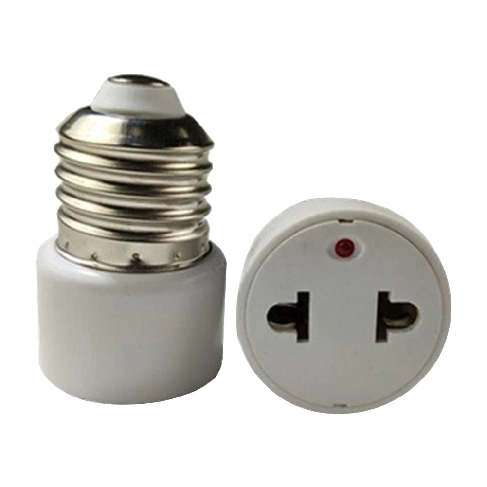 Outlet 220V E27 ABS White Connector Accessories US EU Plug Screw Bulb