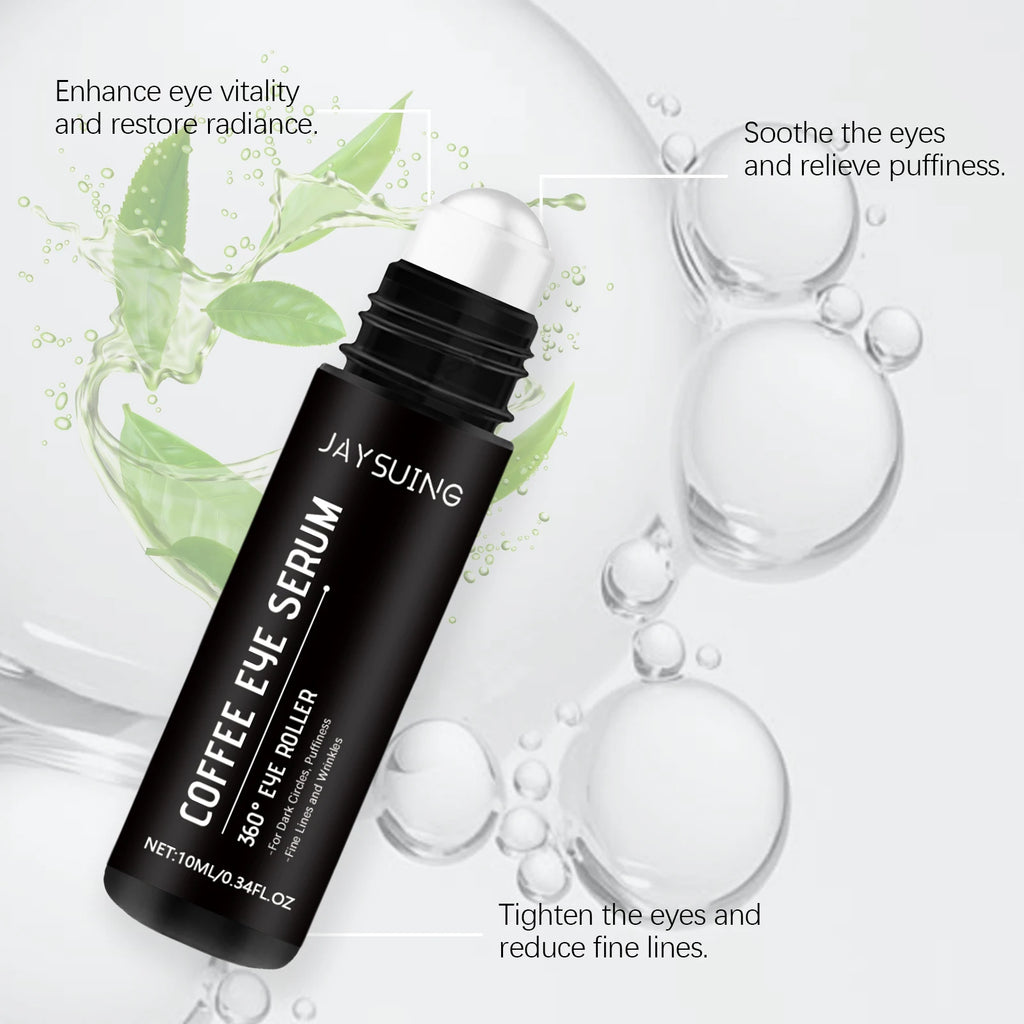 Coffee Eye Roll-On Serum - 10ml Depuff & Reduce Puffiness, Brighten & Nourish, Cooling Massage For Under-Eye Care Zpaxo