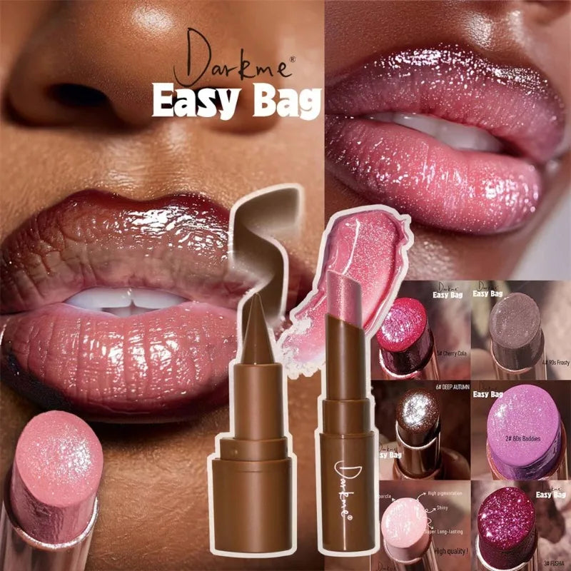Waterproof Tapered Tip Lip Liner Pencil & Pearlescent Lipstick Set Long Lasting Matte Smooth Mirror Sparkling Lips Makeup Combo Zpaxo