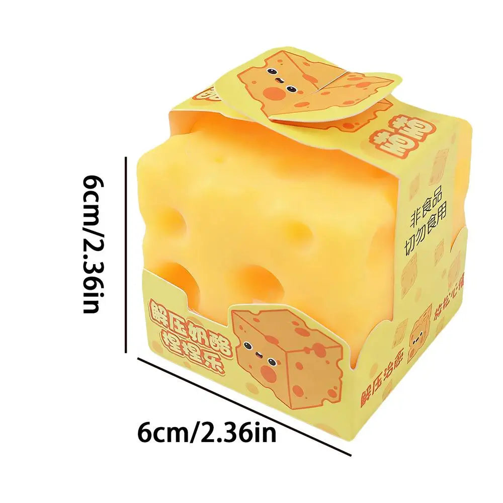 Cheese Stress Toy Sensory Pinching Fidget Soft Squeeze Novelty Kids