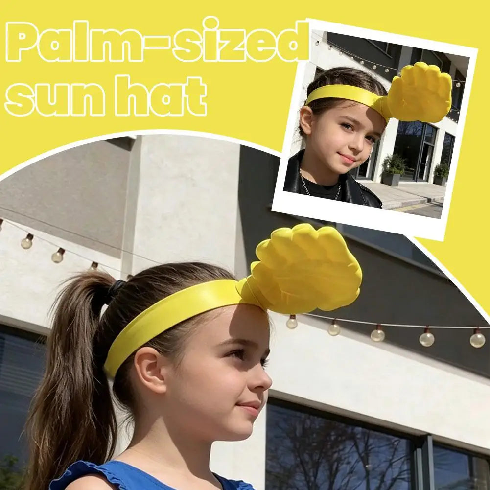 Mini Funny Hand Size Sun Cap Lightweight Breathable UV Blocking Sunscreen Hat Fashion Streetwear Costume Accessory For Men Women Zpaxo