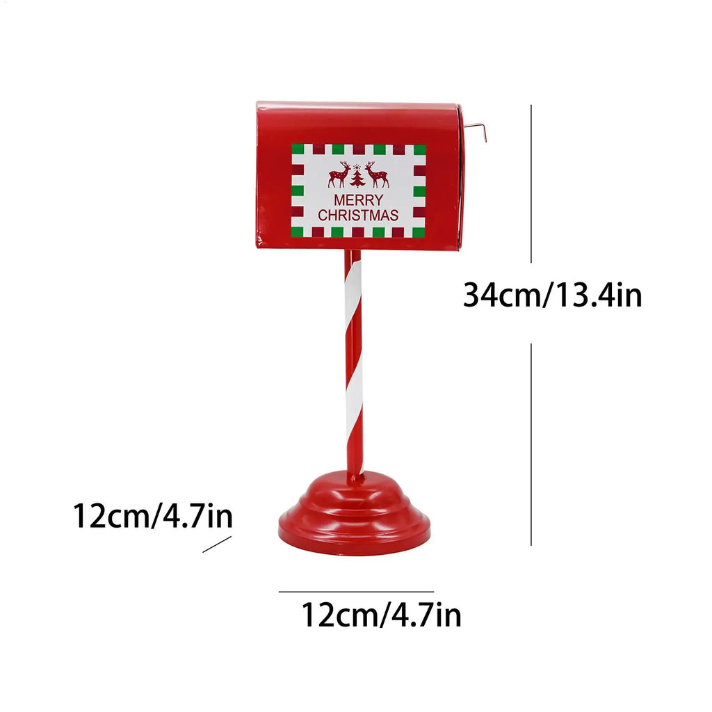 Christmas Mailbox Decoration Retro Metal Interactive Centerpiece