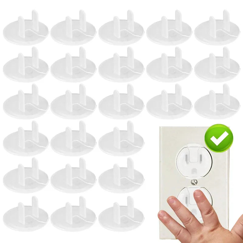 10 Childproof Outlet Covers US Standard Baby Safety Plugs Clear