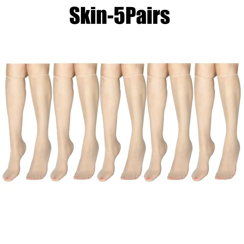 Summer Ultra Thin Korean Invisible Knee-high Socks Nude Seamless