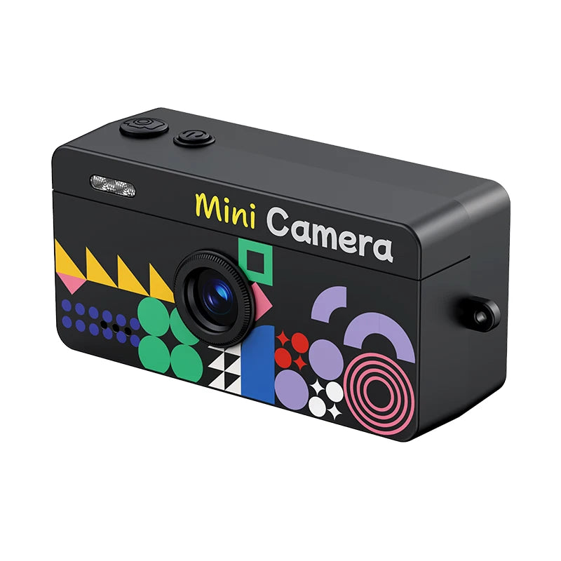 M9 Retro Mini Keychain Thumb Camera 1080P HD Recorder Multiple Filters Cam Built-in Flash Auto Focus LCD Screen Portable Camera Zpaxo M9 Black Camera Add 16G