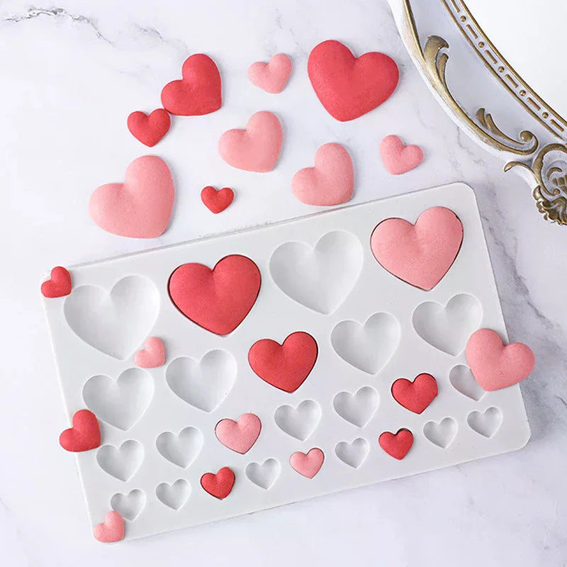 25 Cavity Love Silicone Molds Pastry Fondant Chocolate Cake Decor Zpaxo