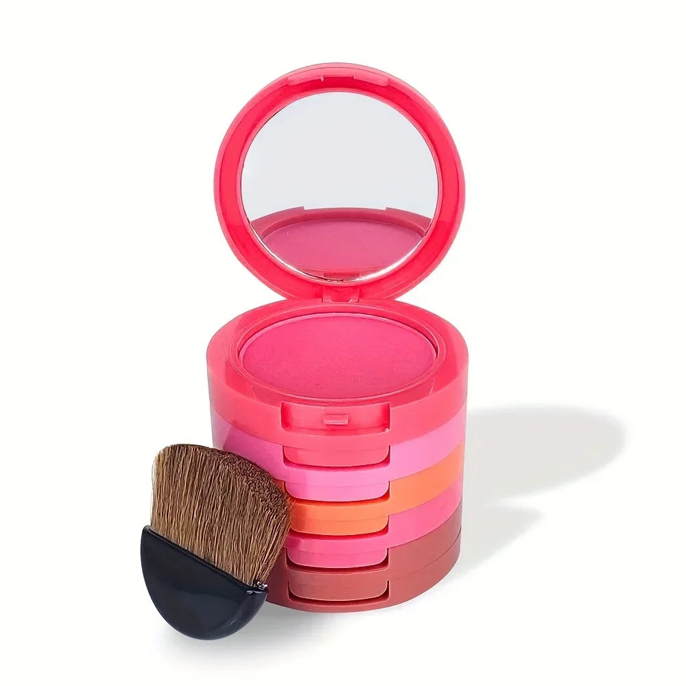 Multi Layer 5-color Powder Blusher Waterproof Durable Suitable All Zpaxo