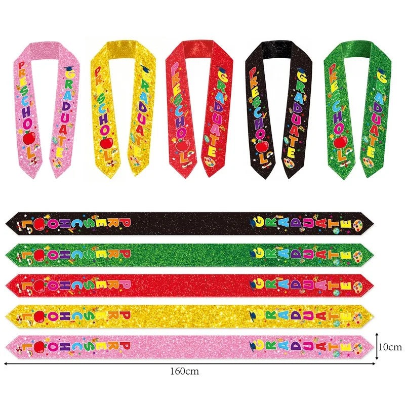 Glitter Preschool Graduate Sash – Kids Graduation Stole