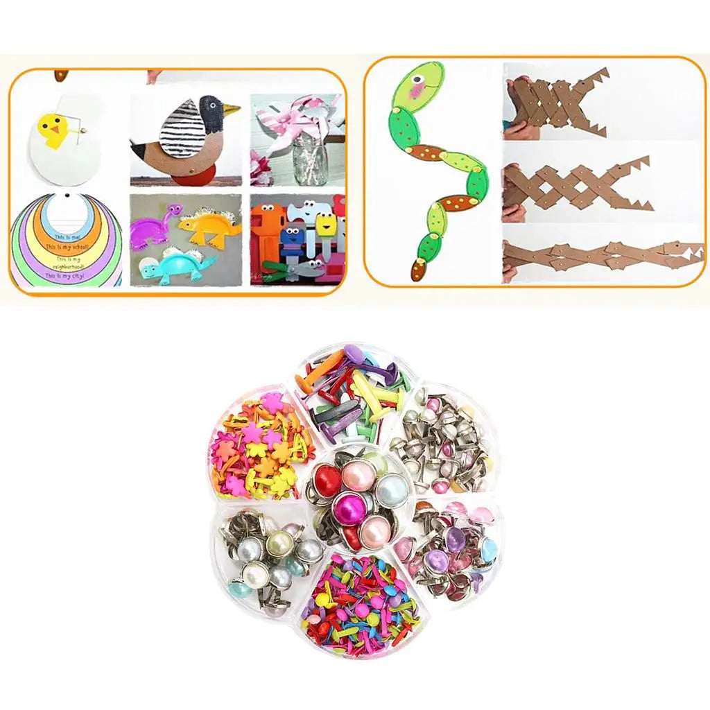 Mini Brads Metal Clips Bag Closure Craft Scrapbooking Handicrafts DIY Zpaxo