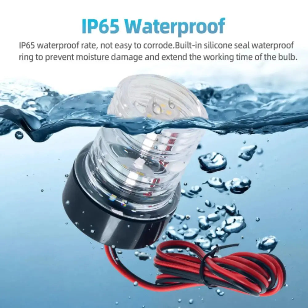 White LED LED Navigation Light All-Round Light 360 Degree Sailing Signal Light Fold Down Waterproof Yacht Lamp For Yacht Zpaxo