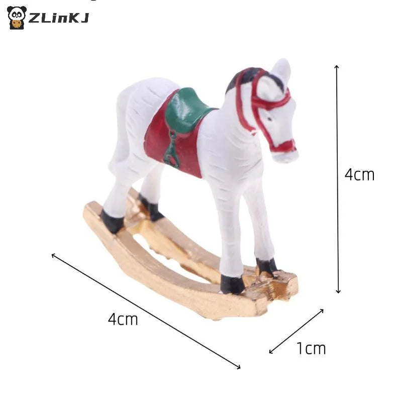 ▶1PCS 1/12 Dollhouse Miniature Trojans Model Toy Doll House Mini Christmas Decoration DIY Accessories Bedroom Scene Prop Zpaxo