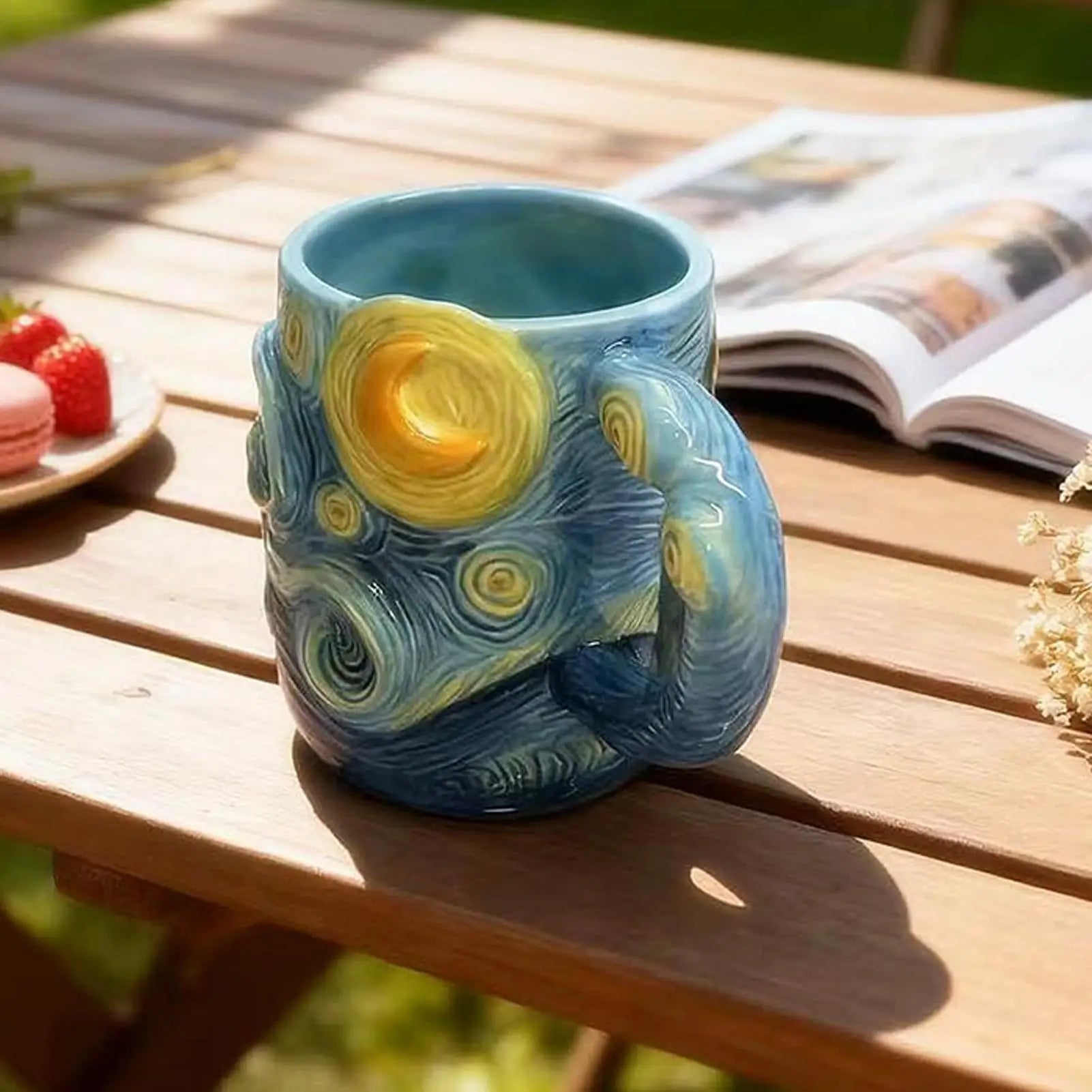 Coffee Mug 13-Ounce Dishwasher Drinkware Famous Painting Mugs for Milk Cocoa Wine Juice Beer Kitchen Cafe Restaurant Home Zpaxo