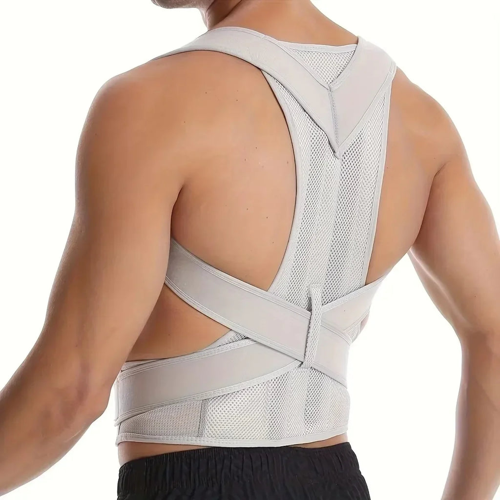 Male Female Adjustable Posture Corrector Corset Back Brace Belt Lumbar Support Straight Corrector Breathable Back Support S-XXXL Zpaxo