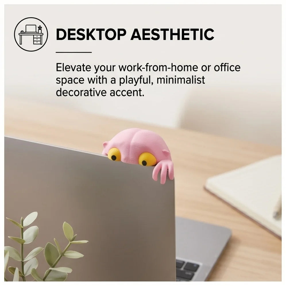 Cute Monitor Companion Figurines 4-Piece Desk Decor Adorable