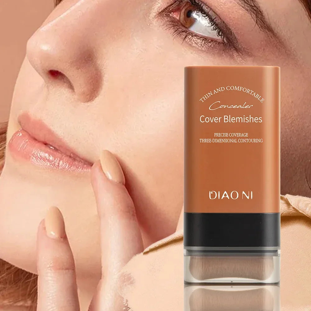 Foundation stick with brush concealer to brighten skin tone and last for a long time without makeup foundation Zpaxo