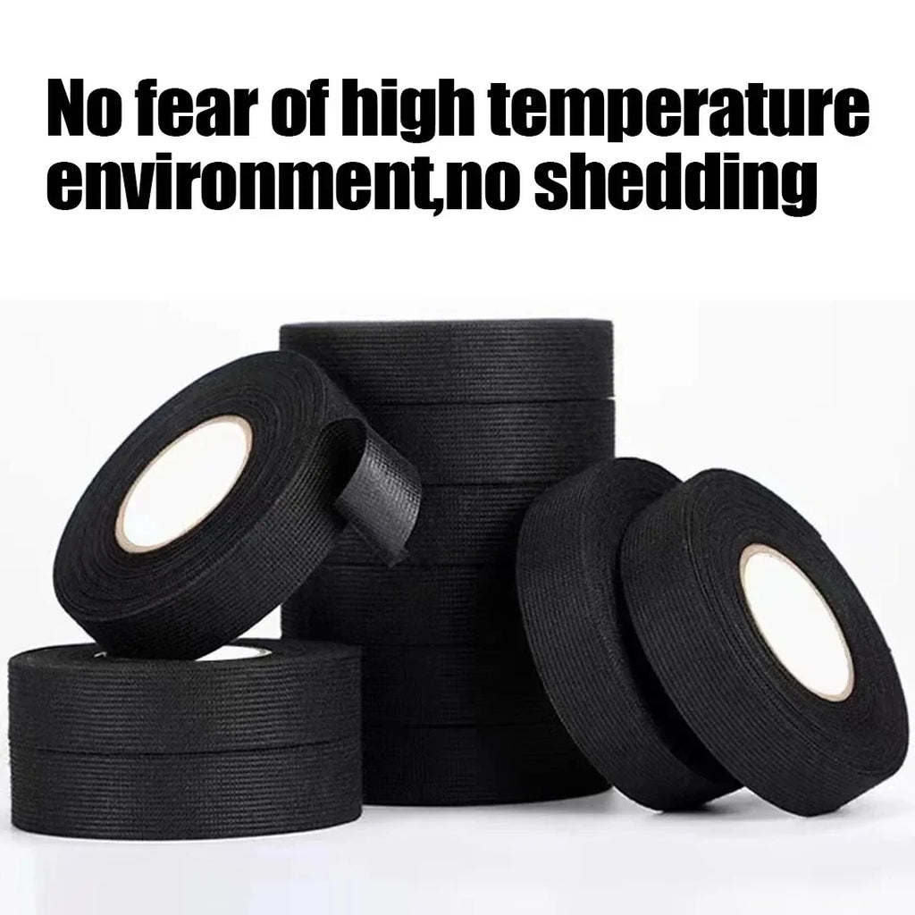 Electrical Insulating Tape Heat Resistant Harness Tape 9/15/50MM Car Cable Harness Wiring Loom Protection Waterproof Tape Zpaxo