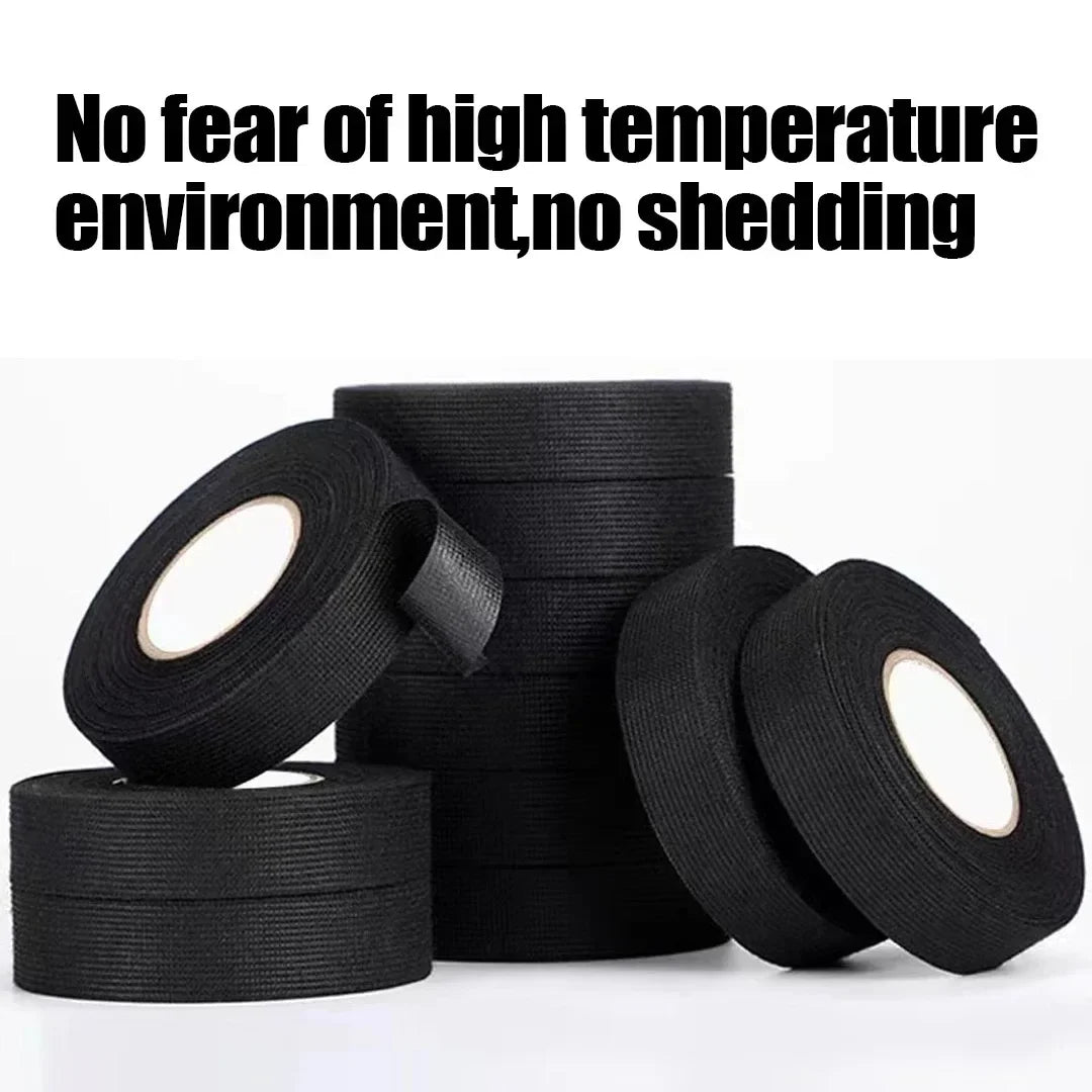 Electrical Insulating Tape Heat Resistant Harness Tape 9/15/50MM Car Cable Harness Wiring Loom Protection Waterproof Tape Zpaxo
