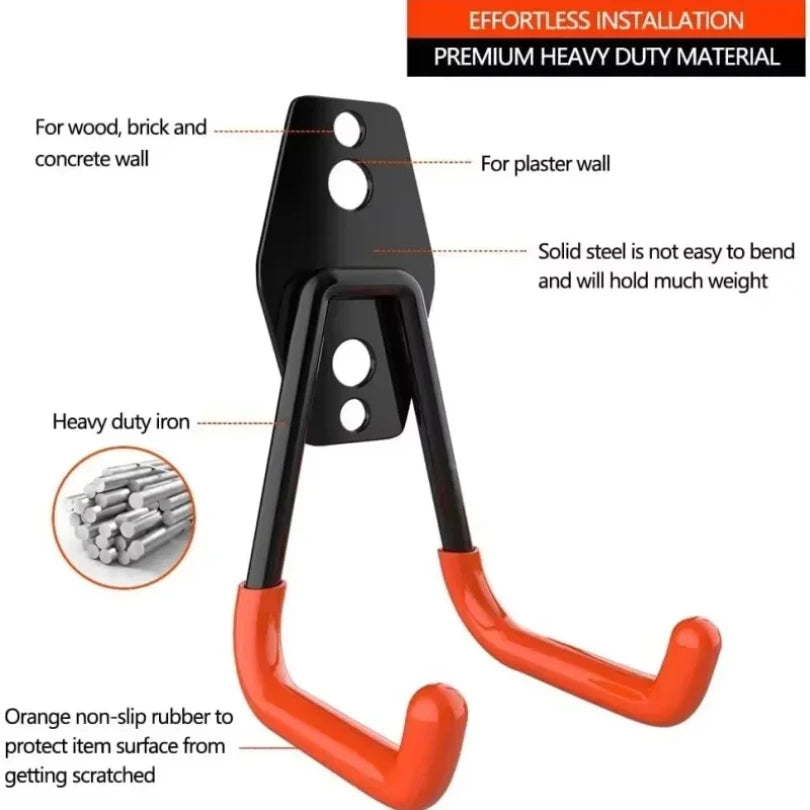 Heavy Duty Wall Mounted Metal Hooks – Garage & Garden Storage Wall Storage Hook Zpaxo