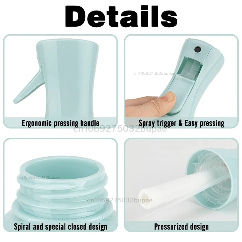 Continuous Spray Oil Spray Bottle Plastic Baking Oil Spray Bottle BBQ Cooking Garden Plant for Hair Salon Daily Moisturizing Zpaxo
