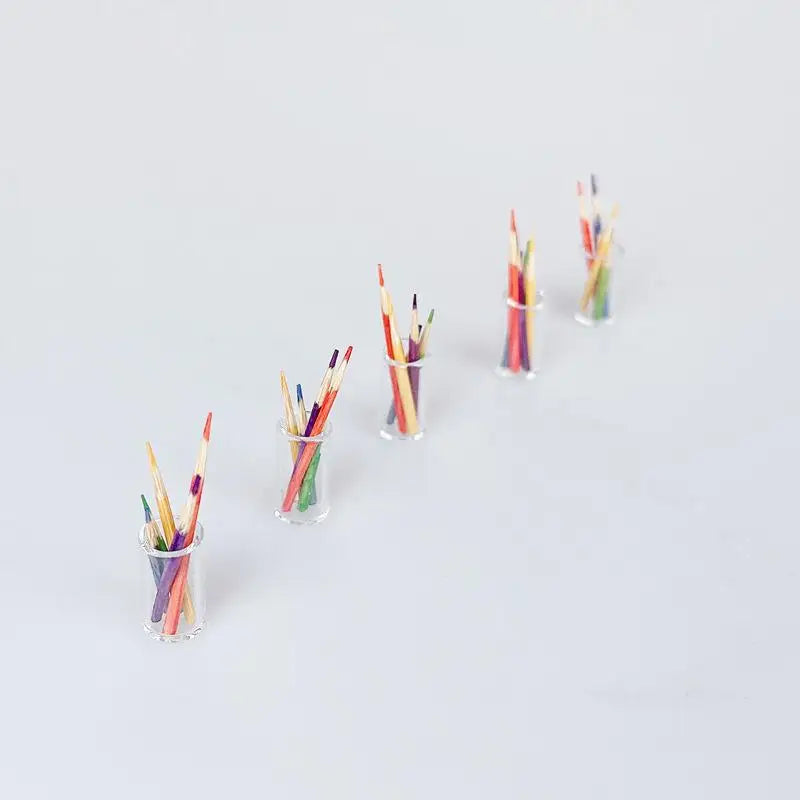 Small 1 12 Scale Dollhouse Accessories Pen Cup Holder Pencils Zpaxo one size
